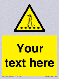 Custom warning artificial waterfall